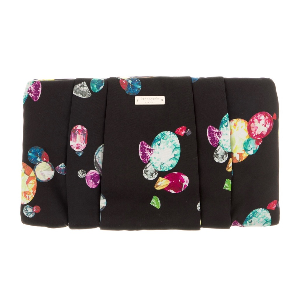 Kate Spade Holiday Printed Soft Canvas Clutch